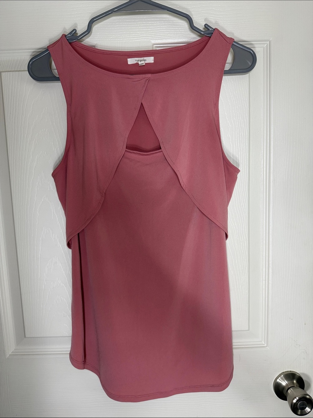 Maurices Dusty Rose Sleeveless Layered Keyhole Camisole